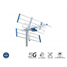 UHF ΚΕΡΑΙΑ ΜΙΚΡΗ ΤΥΠΟΥ YAGI 8dB 5G 21-48