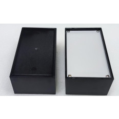 ΚΟΥΤΙ ΠΛΑΣΤΙΚΟ ΚΑΤΑΣΚΕΥΩΝ ΜΑΥΡΟ (120χ70χ50mm) ΜΕ ΠΑΤΟ ΜΕΤΑΛΛΙΚΟ