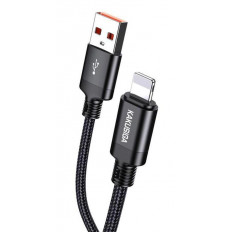 USB A - LIGHTNING ΚΑΛΩΔΙΟ 1m 3A 480Mbps ΜΑΥΡΟ