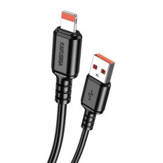 USB A - LIGHTNING ΚΑΛΩΔΙΟ 1m 3A 480Mbps ΜΑΥΡΟ 15W