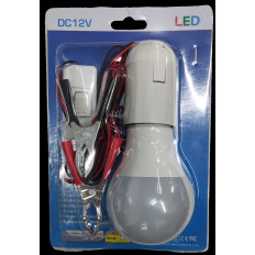 9W ΛΑΜΠΑ LED 12V DC Ε27 ΣΕ ΝΤΟΥΙ ΜΕ ΚΑΛΩΔΙΟ ΚΑΙ ΚΡΟΚΟΔΕΙΛΑΚΙΑ