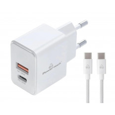 ΤΡΟΦΟΔΟΤΙΚΟ QC3.0 220V ΣΕ USB ΚΑΙ TYPE-C 30W ΤΑΧΥΦΟΡΤΙΣΤΗΣ GaN POWERTECH PT-1249