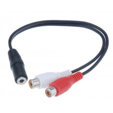 3.5mm STEREO ΘΗΛΥΚΟ - 2RCA ΘΗΛΥΚΑ ΚΑΛΩΔΙΟ 0.2m