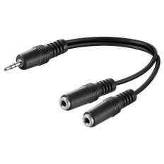 3.5mm STEREO ΑΡΣENIKO - 2 ΘΗΛΥΚΑ ΚΑΛΩΔΙΟ 0.2m