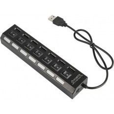 USB 2.0 HUB 7 PORT ΜΕ ΑΤΟΜΙΚΟΥΣ ΔΙΑΚΟΠΤΕΣ