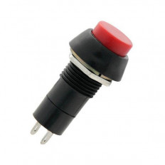 PBS 11B ΜΠΟΥΤΟΝ PUSH-ON 2 ΕΠΑΦΩΝ ΣΤΡΟΓΓΥΛΟ 12mm ΚΟΚΚΙΝΟ