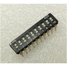 DIP SWITCH 10P LOW PROFILE