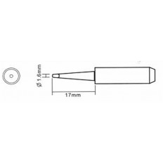 YH 1.6D/tip ΜΥΤΗ 1.6mm KOΛΛΗΤΗΡΙΟΥ ΓΙΑ ΣΤΑΘΜΟ ΥΗ-936 ΜΗΚΟΣ 15mm