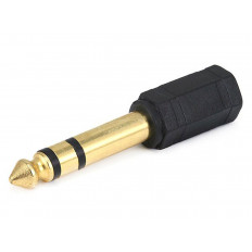 6.3mm STEREO ΑΡΣΕΝΙΚΟ - 3.5mm STEREO ΘΗΛΥΚΟ ΕΠΙΧΡΥΣΟ ΑΝΤΑΠΤΟΡΑΣ