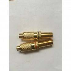 ΦΙΣ RCA ΘΗΛΥΚΟ 8mm ΕΠΙΧΡΥΣΟ ΚΟΚΚΙΝΟ