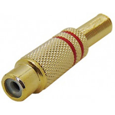 ΦΙΣ RCA ΘΗΛΥΚΟ 6mm ΕΠΙΧΡΥΣΟ ΚΟΚΚΙΝΟ