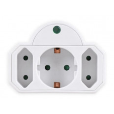 ΑΝΤΑΠΤΟΡΑΣ ΡΕΥΜΑΤΟΣ 3 ΘΕΣΕΩΝ (1 ΣΟΥΚΟ & 2 ΑΠΛΕΣ) ΜΕ ΠΡΟΣΤΑΣΙΑ ΥΠΕΡΤΑΣΗΣ ΛΕΥΚΟ