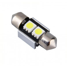 ΛΑΜΠΑΚΙ 12V LED ΣΩΛΗΝΩΤΟ ΠΛΑΦΟΝΙΕΡΑΣ ΜΕ 2 LED SMD 5050 31mm CANBUS