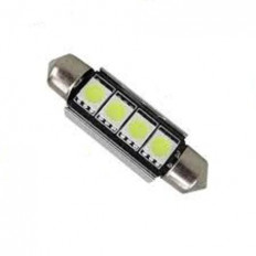 ΛΑΜΠΑ ΣΩΛΗΝΩΤΗ  ΠΛΑΦΟΝΙΕΡΑΣ 12V 4 LED 39mm 1 ΣΕΙΡΑ CANBUS