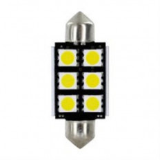 ΛΑΜΠΑ ΣΩΛΗΝΩΤΗ ΠΛΑΦΟΝΙΕΡΑΣ 12V 6 LED 39mm 2 ΣΕΙΡΕΣ CANBUS