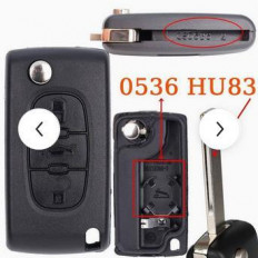 ΚΕΛΥΦΟΣ ΚΛΕΙΔΙΟΥ ΑΥΤΟΚΙΝΗΤΟΥ PEUGEOT 207/307/308/607 ΜΕ 3 ΚΟΥΜΠΙΑ ΚΑΙ ΑΝΑΔΙΠΛΟΥΜΕΝΗ ΛΕΠΙΔΑ HU83