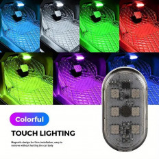 ΦΩΤΙΣΤΙΚΟ RGB ΕΠΑΝΑΦΟΡΤΙΖΟΜΕΝΟ ΜΕ 6 LED ΚΑΙ ΔΙΑΚΟΠΤΗ ΑΦΗΣ