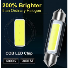 ΛΑΜΠΑ LED ΑΥΤΟΚΙΝΗΤΟΥ 12V ΣΩΛΗΝΩΤΗ FESTOON 36mmX8mm ΜΕ COB LED
