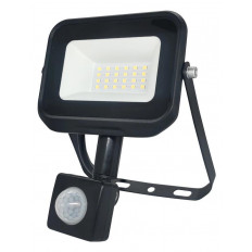 ΠΡΟΒΟΛΕΑΣ LED 20W 220V ΜΕ ΑΙΣΘΗΤΗΡΑ IP65 4000K SLIM ΜΑΥΡΟΣ