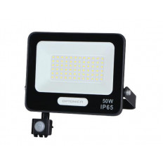 ΠΡΟΒΟΛΕΑΣ LED 50W 220V ΜΕ ΑΙΣΘΗΤΗΡΑ IP65 4000K SLIM