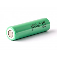 3.6V 2500mAh ΜΠΑΤΑΡΙΑ 18650 Li-ion 20A ΕΠΑΝΑΦΟΡΤΙΖΟΜΕΝΗ SAMSUNG (INR18650-25R) ΜΕ ΛΑΜΑΚΙΑ