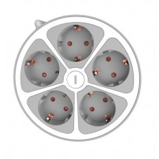 ΠΟΛΥΠΡΙΖΟ 5Θ ΣΤΡΟΓΓΥΛΟ ΜΕ ΔΙΑΚΟΠΤΗ 3x1.5mm/1.4m 3500W