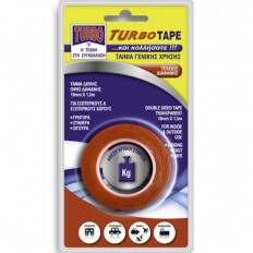 ΤΑΙΝΙΑ ΔΙΠΛΗΣ ΟΨΕΩΣ 19mmx1.5m ΔΙΑΦΑΝΗΣ TURBO