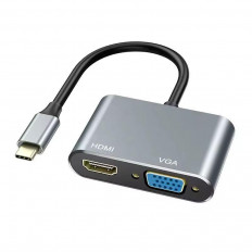 ΜΕΤΑΤΡΟΠΕΑΣ TYPE-C ΣΕ VGA ΚΑΙ HDMI 4K