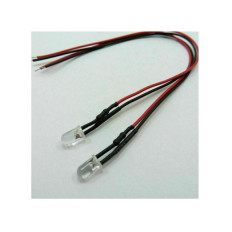 LED FLASH ΔΙΑΦΑΝΑ KOKKINA 5mm ΜΕ ΚΑΛΩΔΙΟ 3-12V