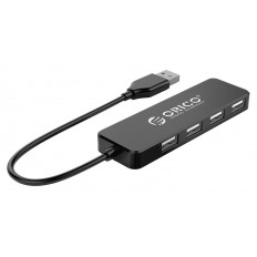 USB 2.0 HUB 1:4 ΜΕ ΚΑΛΩΔΙΟ 30cm ORICO ΜΑΥΡΟ