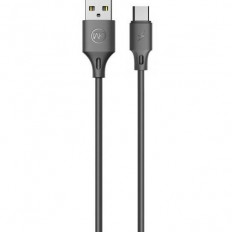 USB A - USB TYPE-C ΚΑΛΩΔΙΟ 1m 2.4A ΜΑΥΡΟ FULL SPEED WDC-092a