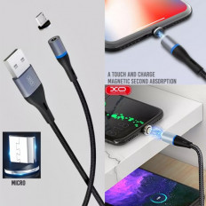 USB Α - MICRO USB Β ΚΑΛΩΔΙΟ 1m 2A ΜΕ ΜΑΓΝΗΤΙΚΟ ΑΚΡΟ ΧΟ ΝΒ125