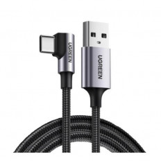 USB 2.0 A - USB TYPE C ΓΩΝΙΑΚΟ 3A ΚΑΛΩΔΙΟ ΝΙΚΕΛ 1M UGREEN ΜΑΥΡΟ