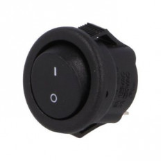 ΔΙΑΚΟΠΤΗΣ ΚΟΥΝΙΑΣ ON-OFF 2p ΜΑΥΡΟΣ ΣΤΡΟΓΓΥΛΟΣ Φ15mm 3Α/250V