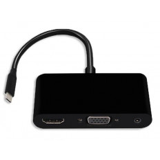 ΜΕΤΑΤΡΟΠΕΑΣ USB TYPE C ΑΡΣΕΝΙΚΟ ΣΕ HDMI/VGA/3.5mmst  ΘΗΛΥΚΑ