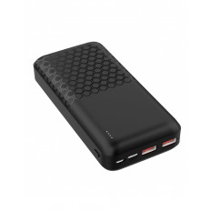 POWER BANK 20000mAh PD 20W 2USB & MICRO+TYPE-C ΜΑΥΡΟ PLATINET