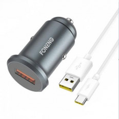ΤΡΟΦΟΔΟΤΙΚΟ ΑΥΤΟΚΙΝΗΤΟΥ USB 4A ΜΕ ΚΑΛΩΔΙΟ TYPE C 1.2m FONENG