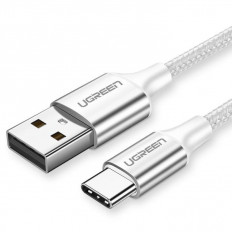 USB 2.0 A - USB TYPE C 3A ΚΑΛΩΔΙΟ ΝΙΚΕΛ 3M UGREEN ΛΕΥΚΟ