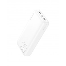 POWER BANK 20000mAh USB 2.1A+ TYPE-C/MICRO XO ΛΕΥΚΟ  PR-183