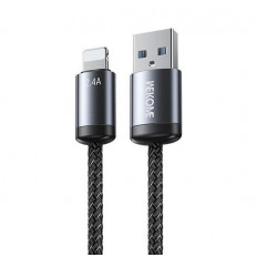 USB A - LIGHTNING ΚΑΛΩΔΙΟ ΓΙΑ iPHONE 1m 2.4A ΜΑΥΡΟ WEKOME FAST WDC-32i