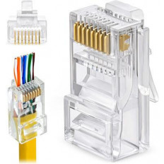 ΦΙΣ ΑΡΣΕΝΙΚΟ ΔΙΚΤΥΟΥ RJ45 (8P8C) CAT6 UTP PASS THROUGH 149D EASY PLUG KUWES