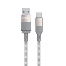 USB A - USB TYPE-C ΚΑΛΩΔΙΟ 1m ΓΚΡΙ 66W WDC 45