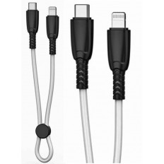 USB TYPE C ΑΡΣΕΝΙΚΟ - LIGHTNING ΑΡΣΕΝΙΚΟ 27W ΚΑΛΩΔΙΟ 0.25m XO NB-Q248A ΜΑΥΡΟ