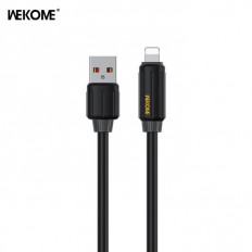 USB A - LIGHTNING ΚΑΛΩΔΙΟ ΓΙΑ iPHONE 1m 12W 3Α ΜΑΥΡΟ WEKOME FAST WDC-27