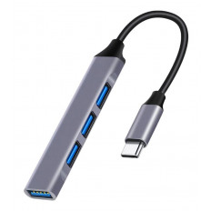USB TYPE C 3.0 HUB 1:4 4 ΘΥΡΩΝ 5Gbps ΜΑΥΡΟ PT-1113 POWERTECH
