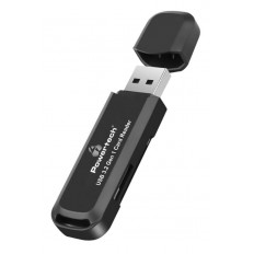 PT-1112 CARD READER USB POWERTECH ΜΑΥΡΟ