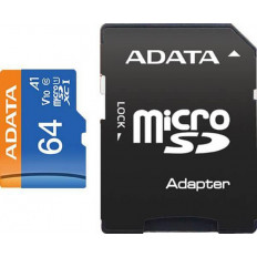 ΚΑΡΤΑ ΜΝΗΜΗΣ MICRO SD 64GB CLASS10 ADATΑ
