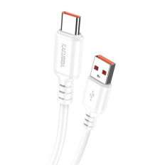 USB A - USB TYPE-C ΚΑΛΩΔΙΟ 1m 3A KSC-982 ΛΕΥΚΟ KAKUSIGA