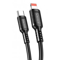 USB TYPE C ΑΡΣΕΝΙΚΟ - LIGHTNING ΑΡΣΕΝΙΚΟ 27W ΚΑΛΩΔΙΟ 1m ΜΑΥΡΟ KSC-984 KAKUSIGA
