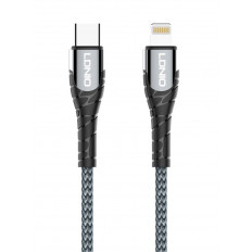 USB TYPE C ΑΡΣΕΝΙΚΟ - LIGHTNING ΑΡΣΕΝΙΚΟ PD 30W ΚΑΛΩΔΙΟ 2m ΓΚΡΙ LC-112 LDNIO